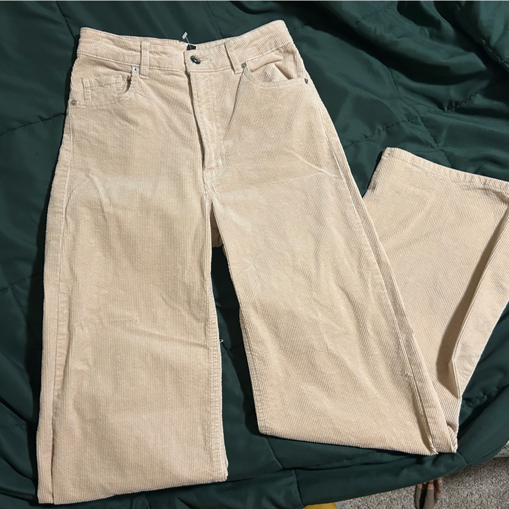 Cream Wide Legged Corduroy